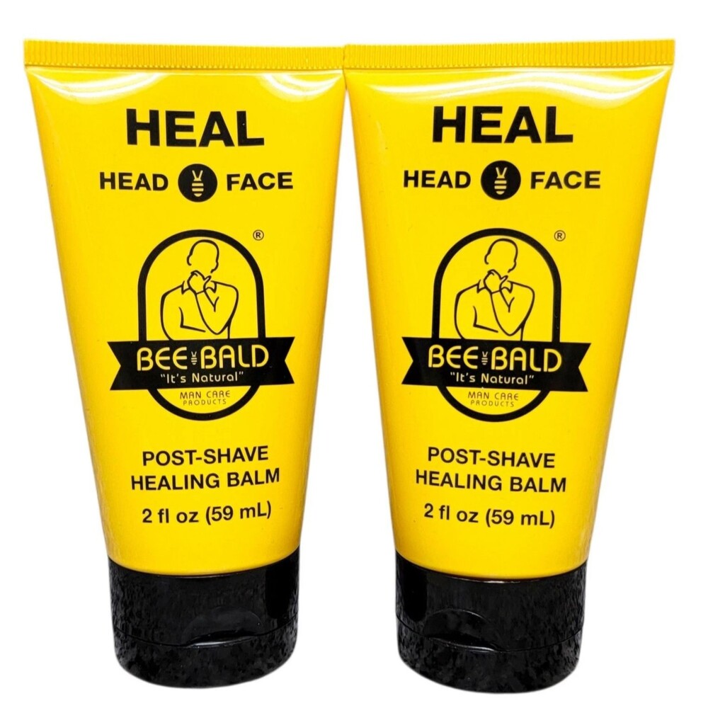 BEE BALD HEAL Post-Shave Healing Balm 2 fl oz (2 Pack) – New Sealed Fresh